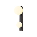 Luminaire mural SUN WL DOUBLE rond G9 IP20, noir, laqu gradable