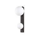 SLV Luminaire mural SUN WL DOUBLE rond G9 IP20, noir, laqu gradable