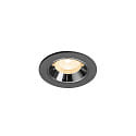 LED Deckeneinbauleuchte NUMINOS� XS, 6,9W, IP20, 40�, 2700K, 900lm, schwarz/chrom