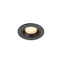 ceiling recessed luminaire NUMINOS XS round, suitable for VDU workstation IP20, black, lacquered dimmable