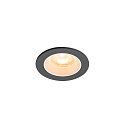 ceiling recessed luminaire NUMINOS XS round, suitable for VDU workstation IP20, black, white, lacquered dimmable