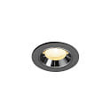 LED Deckeneinbauleuchte NUMINOS� XS, 6,9W, IP20, 20�, 3000K, 950lm, schwarz/chrom