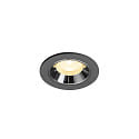 LED Deckeneinbauleuchte NUMINOS� XS, 6,9W, IP20, 40�, 3000K, 950lm, schwarz/chrom