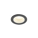 ceiling recessed luminaire NUMINOS XS round, suitable for VDU workstation IP20, black, white, lacquered dimmable
