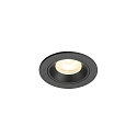 ceiling recessed luminaire NUMINOS XS round, suitable for VDU workstation IP20, black, lacquered dimmable