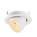 SLV LED Deckeneinbaustrahler NUMINOS GIMBLE S, rund, 6,7W, IP20, dimmbar, 55, 2700K, 1000lm, wei