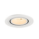 SLV LED Deckeneinbaustrahler NUMINOS GIMBLE S, rund, 6,7W, IP20, dimmbar, 55, 2700K, 1000lm, wei
