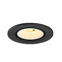 SLV ceiling recessed luminaire NUMINOS GIMBLE S round, suitable for VDU workstation IP20, black, white, lacquered dimmable