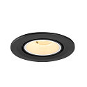 SLV ceiling recessed luminaire NUMINOS GIMBLE S round, suitable for VDU workstation IP20, black, white, lacquered dimmable