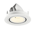 SLV LED Deckeneinbaustrahler NUMINOS GIMBLE S, rund, 6,7W, IP20, dimmbar, 40, 4000K, 1050lm, wei