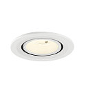 SLV Apparecchio da incasso a soffitto NUMINOS GIMBLE S rotondo, adatto a postazioni di lavoro VDU IP20, bianco
