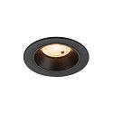 ceiling recessed luminaire NUMINOS S round, suitable for VDU workstation IP20, black, lacquered dimmable