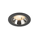 LED Deckeneinbauleuchte NUMINOS� S, 6,7W, IP20, 20�, 2700K, 1000lm, schwarz/chrom