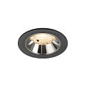 LED Deckeneinbauleuchte NUMINOS� S, 6,7W, IP20, 40�, 2700K, 1000lm, schwarz/chrom