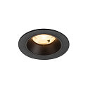 ceiling recessed luminaire NUMINOS S round, suitable for VDU workstation IP20, black, lacquered dimmable