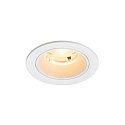 ceiling recessed luminaire NUMINOS S round, suitable for VDU workstation IP20, white, lacquered dimmable