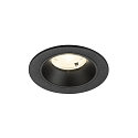 ceiling recessed luminaire NUMINOS S round, suitable for VDU workstation IP20, black, lacquered dimmable