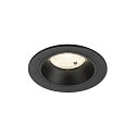 ceiling recessed luminaire NUMINOS S round, suitable for VDU workstation IP20, black, lacquered dimmable