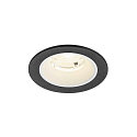 ceiling recessed luminaire NUMINOS S round, suitable for VDU workstation IP20, black, white, lacquered dimmable