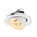 SLV ceiling recessed luminaire NUMINOS GIMBLE M suitable for VDU workstation IP20, white, lacquered dimmable