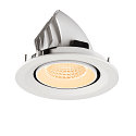 SLV LED Deckeneinbaustrahler NUMINOS GIMBLE M, 12W, IP20, dimmbar, 55, 2700K, 1700lm, wei
