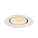 SLV LED Deckeneinbaustrahler NUMINOS GIMBLE M, 12W, IP20, dimmbar, 55, 2700K, 1700lm, wei