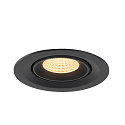 SLV ceiling recessed luminaire NUMINOS GIMBLE M suitable for VDU workstation IP20, black, lacquered dimmable