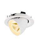 SLV LED Deckeneinbaustrahler NUMINOS GIMBLE M, 12W, IP20, dimmbar, 20, 3000K, 1800lm, wei