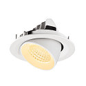 SLV ceiling recessed luminaire NUMINOS GIMBLE M suitable for VDU workstation IP20, white, lacquered dimmable