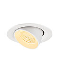 SLV ceiling recessed luminaire NUMINOS GIMBLE M suitable for VDU workstation IP20, white, lacquered dimmable