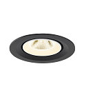 SLV ceiling recessed luminaire NUMINOS GIMBLE M suitable for VDU workstation IP20, black, white, lacquered dimmable