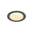 ceiling recessed luminaire NUMINOS M round, suitable for VDU workstation IP20, black, white, lacquered dimmable