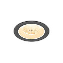 ceiling recessed luminaire NUMINOS M round, suitable for VDU workstation IP20, black, white, lacquered dimmable