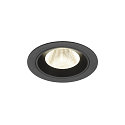 ceiling recessed luminaire NUMINOS M round, suitable for VDU workstation IP20, black, lacquered dimmable