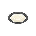 LED Deckeneinbauleuchte NUMINOS M, rund, 12W, IP20, dimmbar, 40, 4000K, 1900lm, schwarz/wei