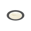 ceiling recessed luminaire NUMINOS M round, suitable for VDU workstation IP20, black, white, lacquered dimmable