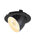 SLV ceiling recessed luminaire NUMINOS GIMBLE L round, suitable for VDU workstation IP20, black, white, lacquered dimmable