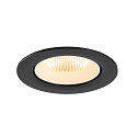 SLV ceiling recessed luminaire NUMINOS GIMBLE L round, suitable for VDU workstation IP20, black, white, lacquered dimmable