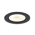 SLV Plafonnier encastr NUMINOS GIMBLE L rond, adapt aux postes de travail avec cran IP20, noir, blanche, laqu gradable