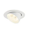 SLV ceiling recessed luminaire NUMINOS GIMBLE L round, suitable for VDU workstation IP20, white, lacquered dimmable
