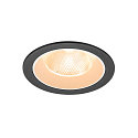 LED Deckeneinbauleuchte NUMINOS L, rund, 17W, IP20, dimmbar, 20, 2700K, 2400lm, schwarz/wei