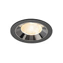 LED Deckeneinbauleuchte NUMINOS� L, 17W, IP20, 20�, 2700K, 2400lm, schwarz/chrom