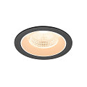 ceiling recessed luminaire NUMINOS L round, suitable for VDU workstation IP20, black, white, lacquered dimmable