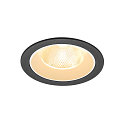 LED Deckeneinbauleuchte NUMINOS L, rund, 17W, IP20, dimmbar, 20, 3000K, 2500lm, schwarz/wei