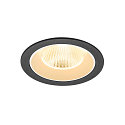 LED Deckeneinbauleuchte NUMINOS L, rund, 17W, IP20, dimmbar, 40, 3000K, 2500lm, schwarz/wei
