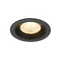 LED Deckeneinbauleuchte NUMINOS L, rund, 17W, IP20, dimmbar, 55, 3000K, 2500lm, schwarz