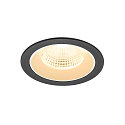 LED Deckeneinbauleuchte NUMINOS L, rund, 17W, IP20, dimmbar, 55, 3000K, 2500lm, schwarz/wei