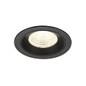 ceiling recessed luminaire NUMINOS L round, suitable for VDU workstation IP20, black, lacquered dimmable
