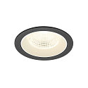 ceiling recessed luminaire NUMINOS L round, suitable for VDU workstation IP20, black, white, lacquered dimmable
