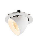 SLV ceiling recessed luminaire NUMINOS GIMBLE XL suitable for VDU workstation IP20, white, lacquered dimmable